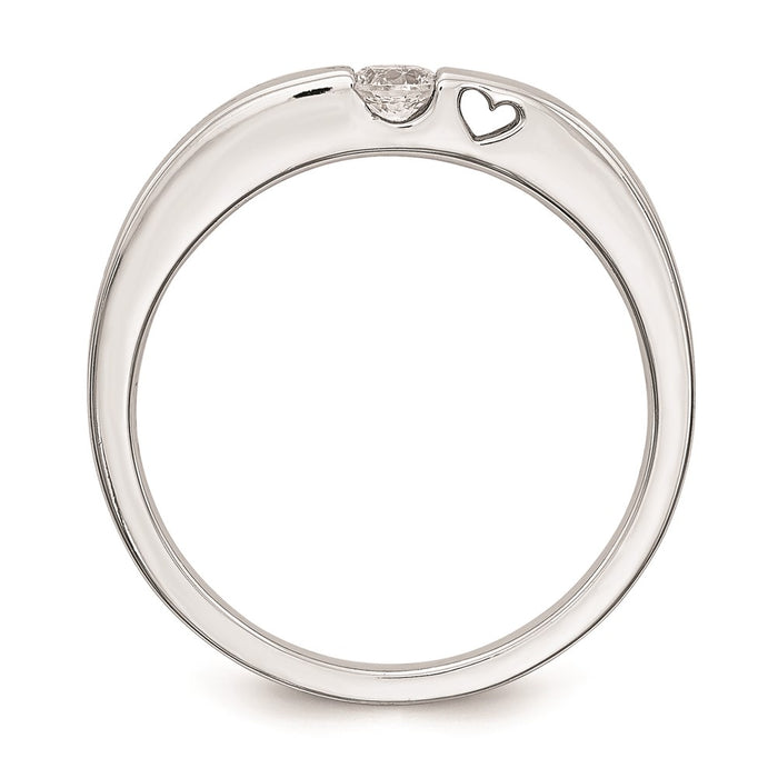 Buy Exclusive 14K White Gold Heart-Shaped Engagement Ring with 1/10 Carat Diamond - Stylish Value-2