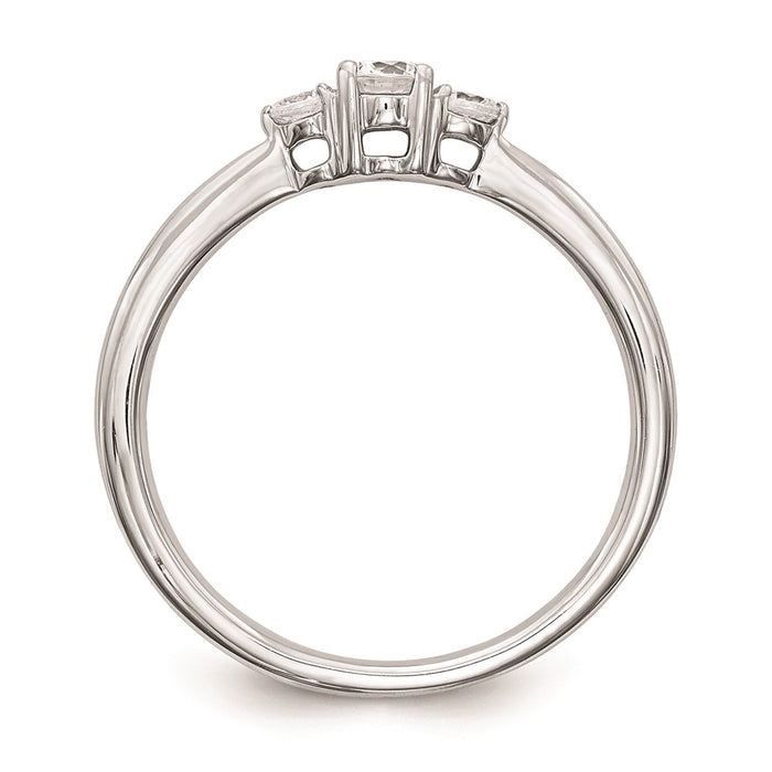 Buy Exclusive 14K White Gold 3-Stone Engagement Ring, 1/4 Carat Diamonds - Stylish Value!-2