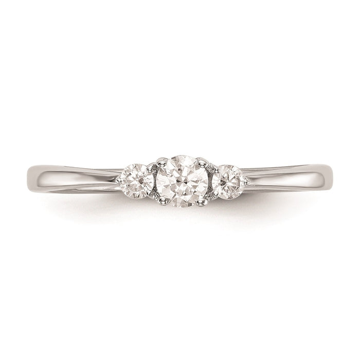 Buy Exclusive 14K White Gold 3-Stone Engagement Ring, 1/4 Carat Diamonds - Stylish Value!-4