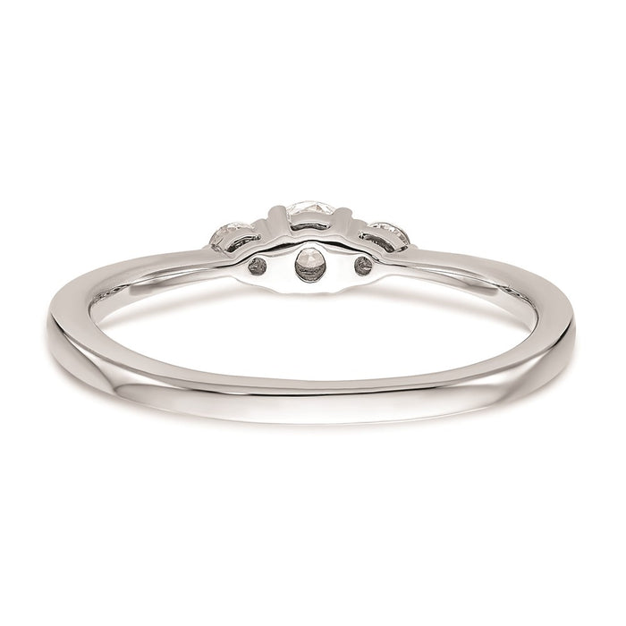Buy Exclusive 14K White Gold 3-Stone Engagement Ring, 1/4 Carat Diamonds - Stylish Value!-5