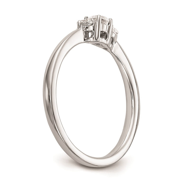 Buy Exclusive 14K White Gold 3-Stone Engagement Ring, 1/4 Carat Diamonds - Stylish Value!-6
