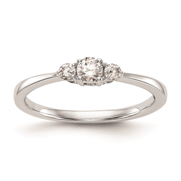 Buy Exclusive 14K White Gold 3-Stone Engagement Ring, 1/4 Carat Diamonds - Stylish Value!