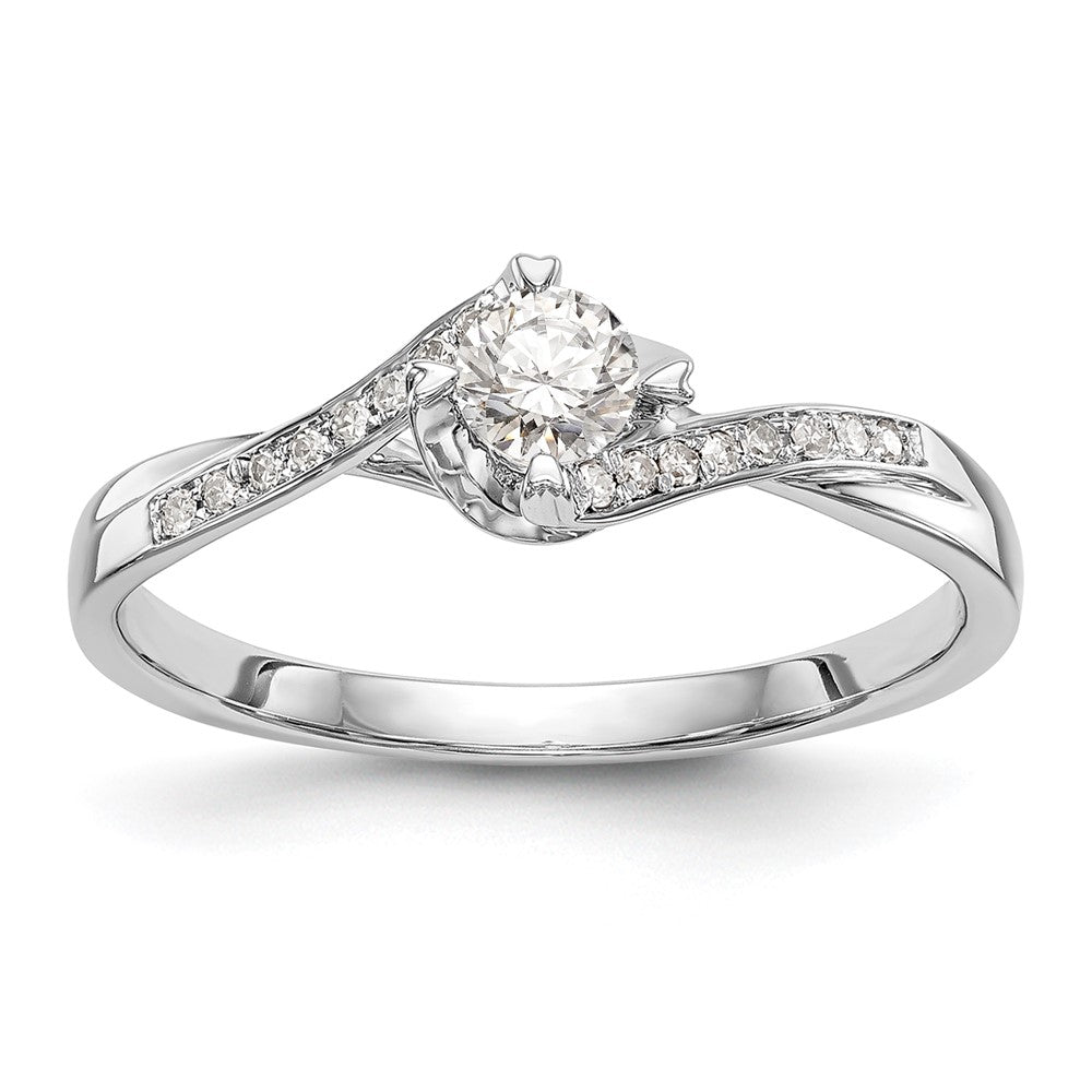 Buy Exclusive 10K White Gold Semi-Mount Engagement Ring, 1/4 Carat Center, Stylish Design