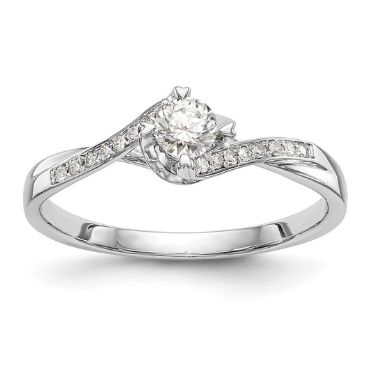 Buy Exclusive 10K White Gold Semi-Mount Engagement Ring, 1/4 Carat Center, Stylish Design