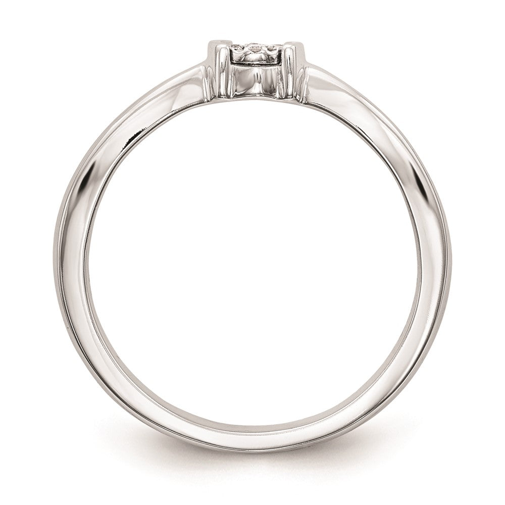 Buy Exclusive 14K White Gold Engagement Ring with .03 Carat Diamond Cluster