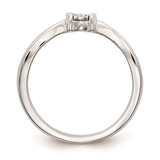Buy Exclusive 14K White Gold Engagement Ring with .03 Carat Diamond Cluster