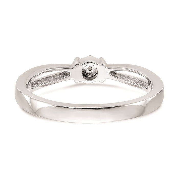 Buy Exclusive 14K White Gold Engagement Ring with .03 Carat Diamond Cluster-5