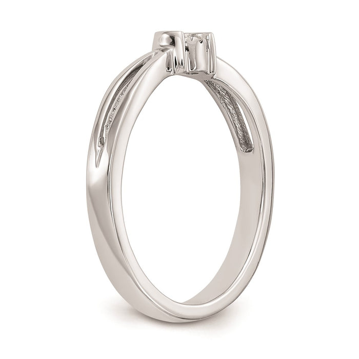 Buy Exclusive 14K White Gold Engagement Ring with .03 Carat Diamond Cluster-6