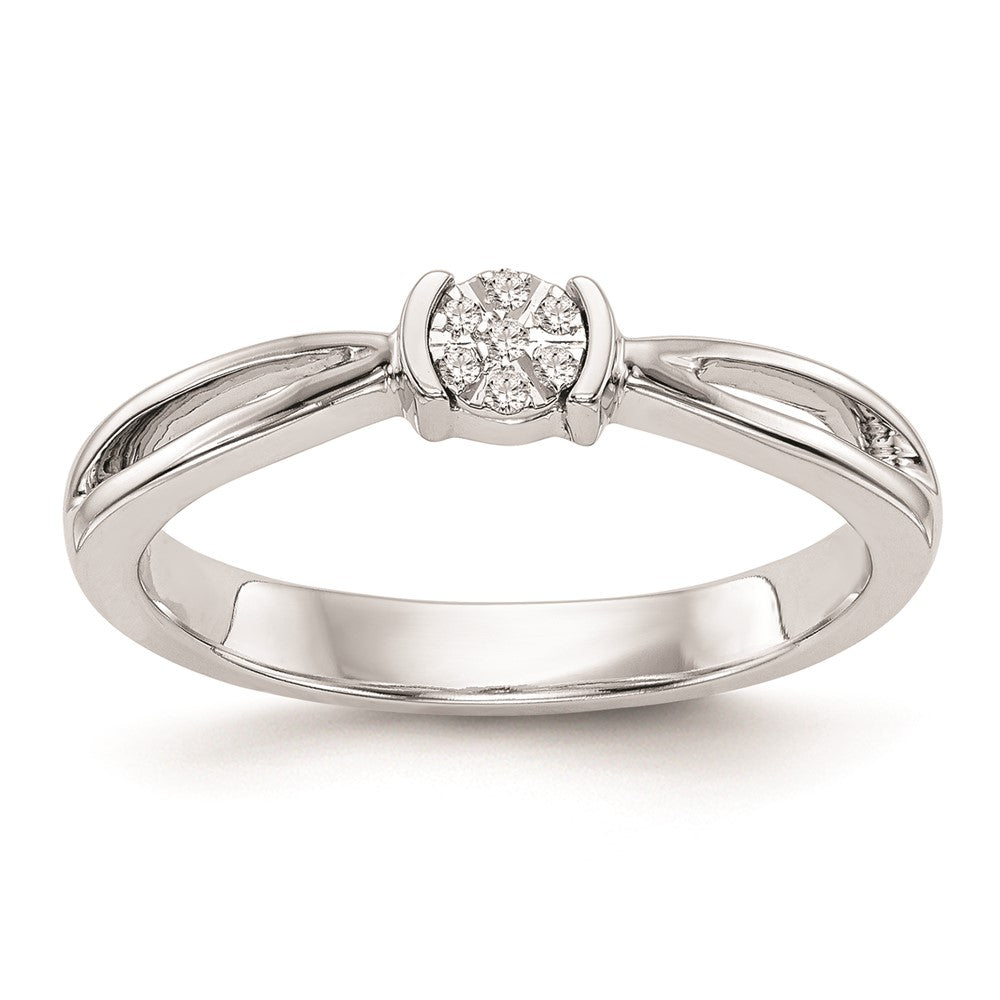 Buy Exclusive 14K White Gold Engagement Ring with .03 Carat Diamond Cluster