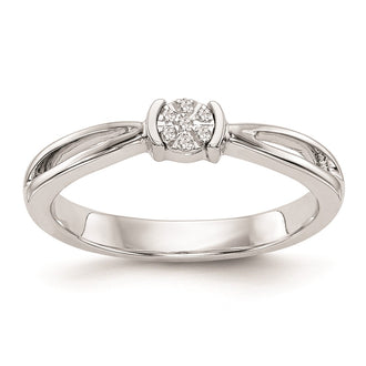 Buy Exclusive 14K White Gold Engagement Ring with .03 Carat Diamond Cluster