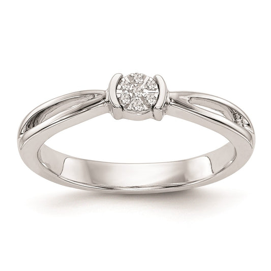 Buy Exclusive 14K White Gold Engagement Ring with .03 Carat Diamond Cluster