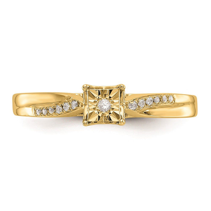 Buy Stylish 10K All-Inclusive Diamond Engagement Ring - Affordable Luxury-4