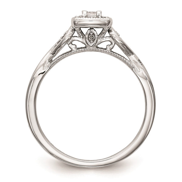 Buy High-Quality 14K White Gold Criss-Cross Engagement Ring, 1/5 Carat Diamond