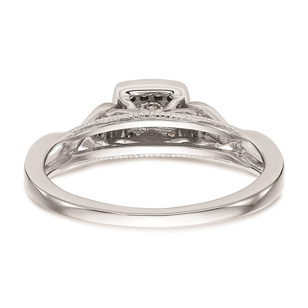 Buy High-Quality 14K White Gold Criss-Cross Engagement Ring, 1/5 Carat Diamond