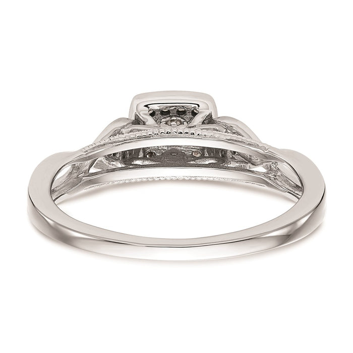 Buy High-Quality 14K White Gold Criss-Cross Engagement Ring, 1/5 Carat Diamond-5