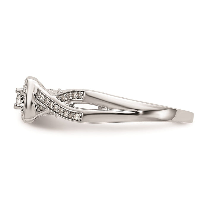 High-Quality 14K White Gold Criss-Cross Engagement Ring | 1/3 Carat Diamond Value-3