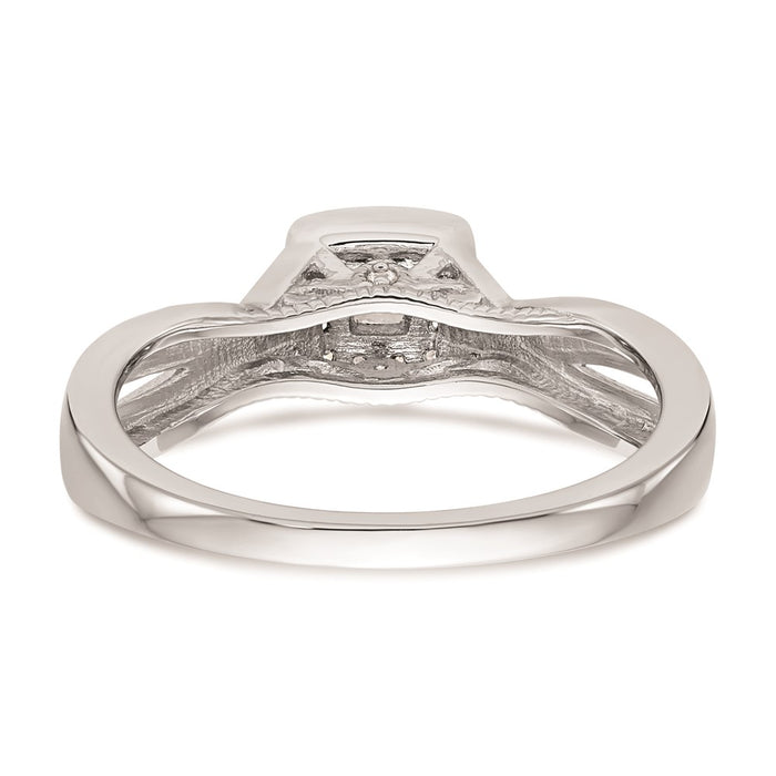 High-Quality 14K White Gold Criss-Cross Engagement Ring | 1/3 Carat Diamond Value-5
