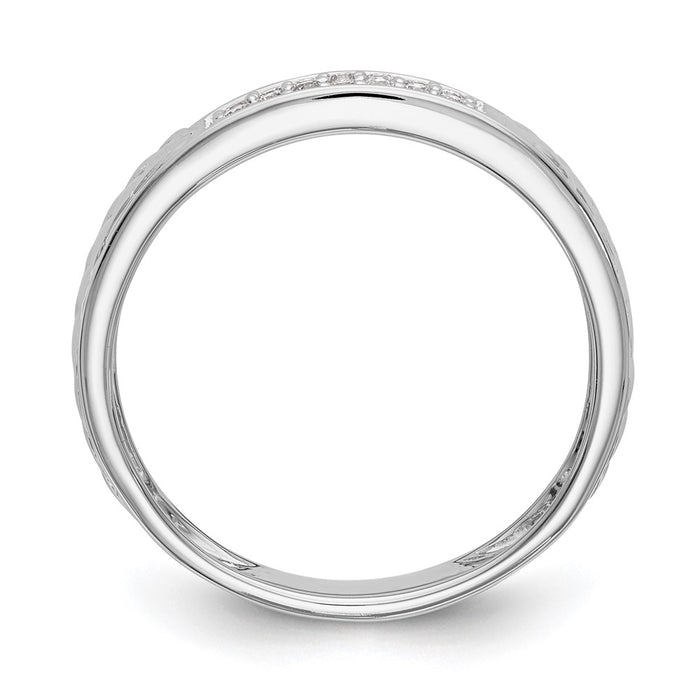 Buy Exclusive 10K White Gold Wedding Band Set with 1/10 Carat Diamonds-2