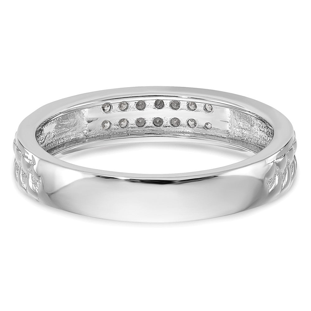 Buy Exclusive 10K White Gold Wedding Band Set with 1/10 Carat Diamonds