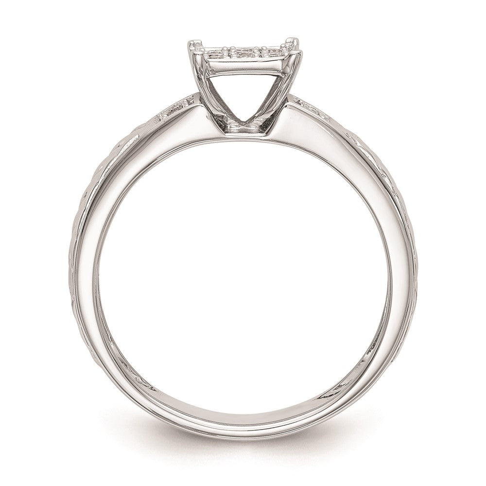 Buy Stylish 10K White Gold Diamond Trio Engagement Ring, 1/6 Carat Cluster