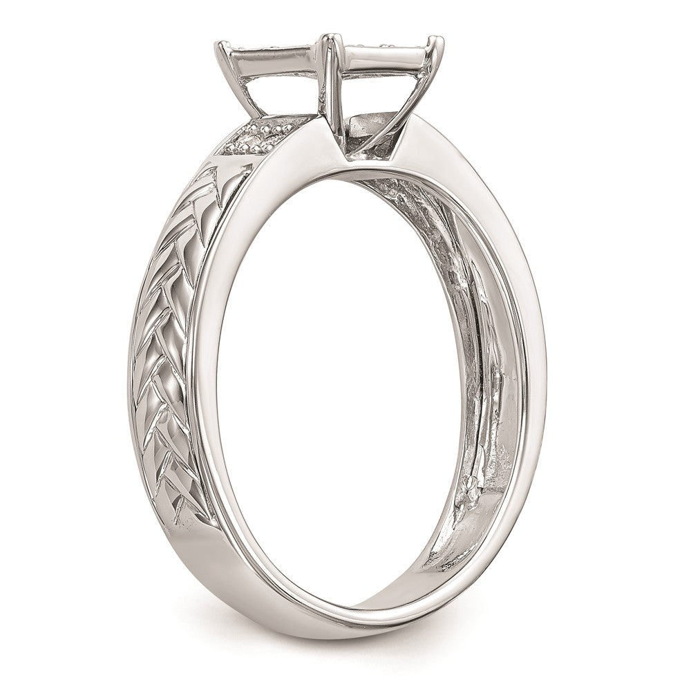 Buy Stylish 10K White Gold Diamond Trio Engagement Ring, 1/6 Carat Cluster