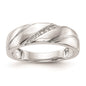 Buy Stylish 14K White Gold Men's Wedding Band with 0.03 Carat Diamonds-1