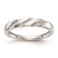 Buy Stylish 10K White Gold Diamond Trio Wedding Band - 1/20 Carat Value!-1