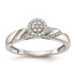 Buy Stylish 14K White Gold Halo Cluster Engagement Ring with 1/6 Carat Diamonds-1