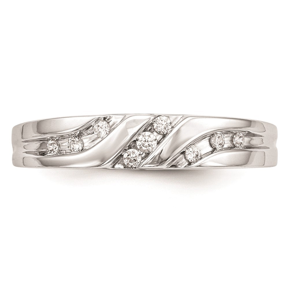 Buy Exclusive 14K White Gold Men's Wedding Band - AA Quality, 1/6 Carat Diamonds