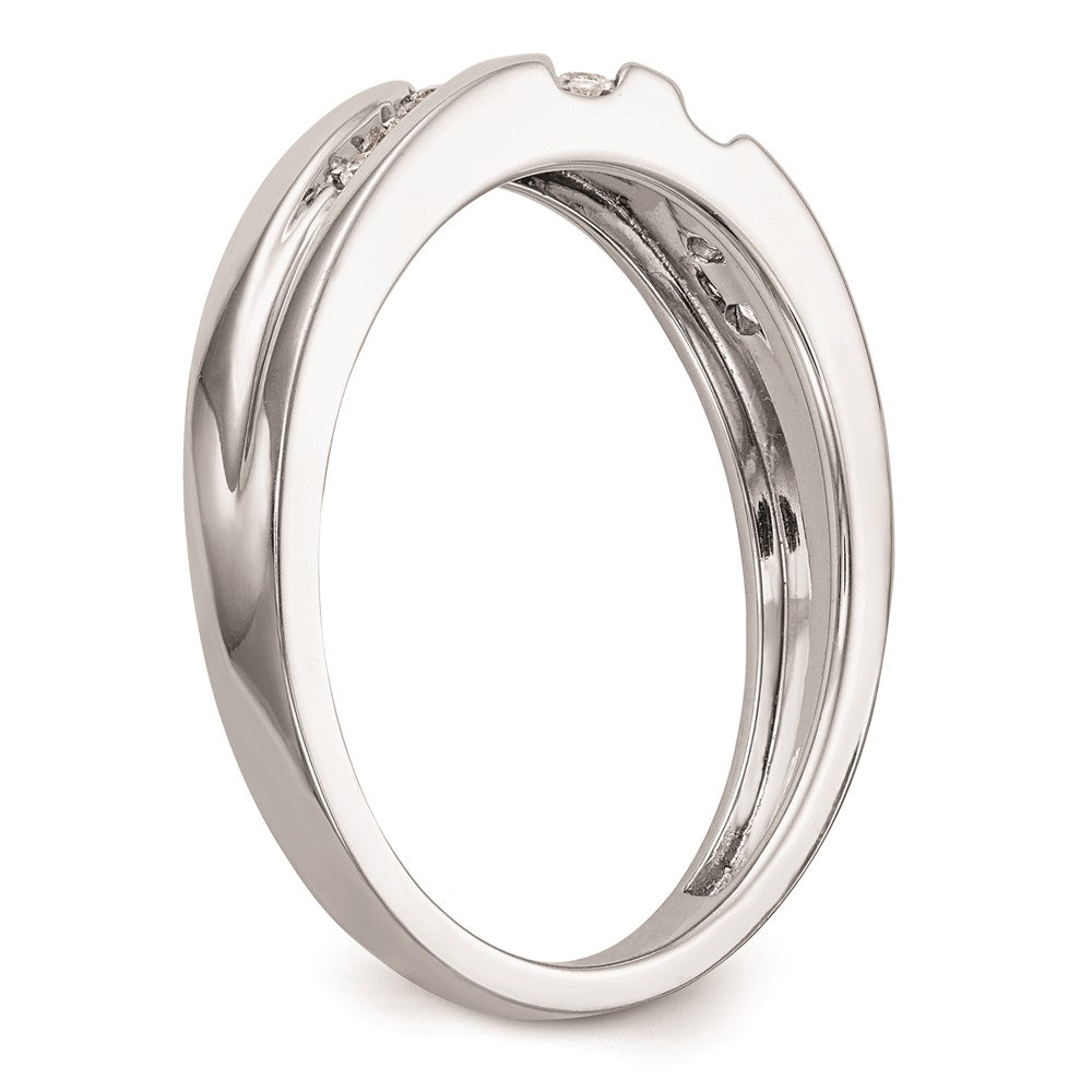 Buy Exclusive 14K White Gold Men's Wedding Band - AA Quality, 1/6 Carat Diamonds