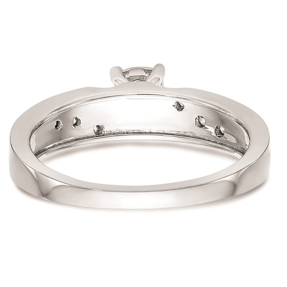 Exclusive 14K White Gold Diamond Trio Engagement Ring Set - 1/8 Carat, Stylish Value
