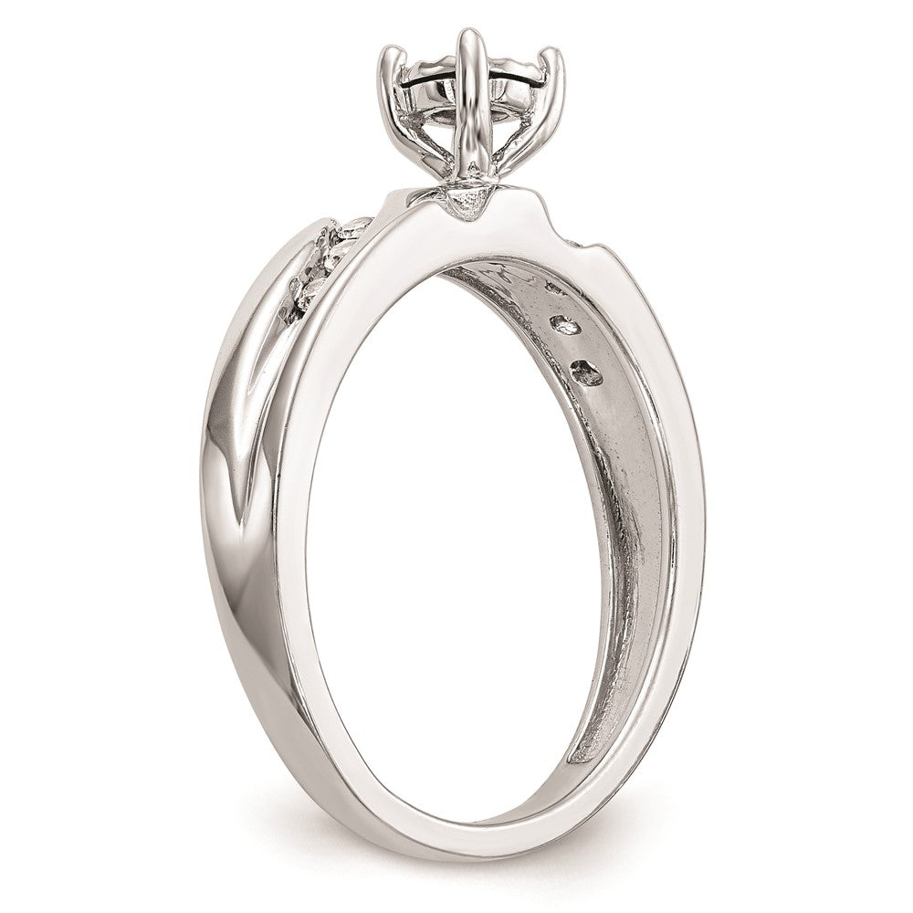Exclusive 14K White Gold Diamond Trio Engagement Ring Set - 1/8 Carat, Stylish Value
