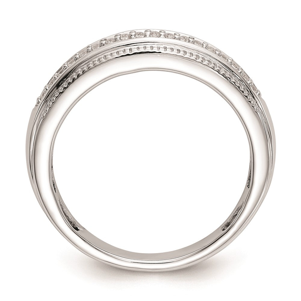 Buy Stylish 14K White Gold Men's Wedding Band - AA Quality, 1/10 Carat Diamonds