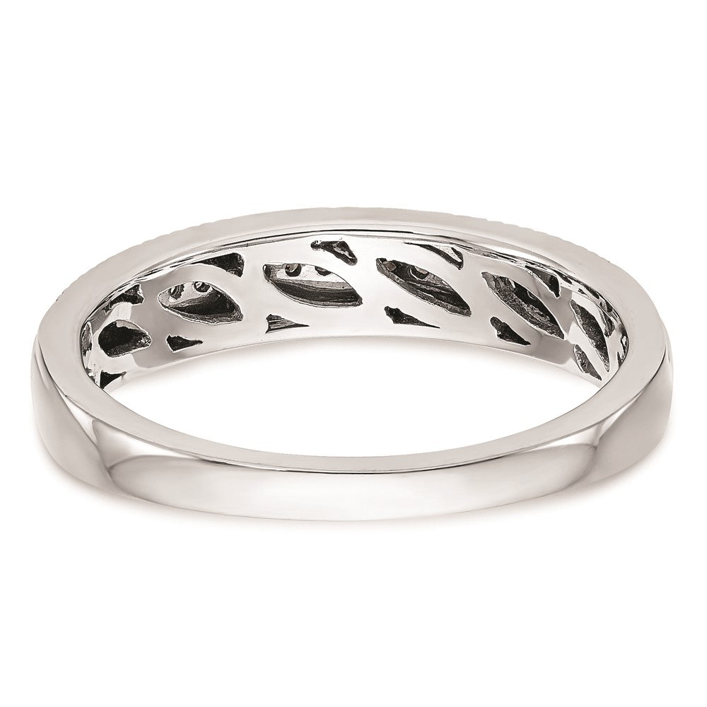 Buy Stylish 14K White Gold Wedding Band with 1/10 Carat Diamonds - AA Quality