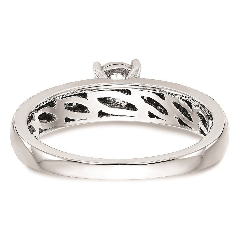 Buy Stylish 14K White Gold Engagement Ring Set with 1/8 Carat Diamonds