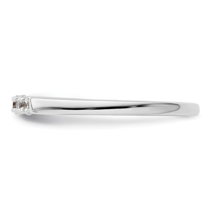 Buy Stylish 14K White Gold Diamond Band - 5-Stone, 1/4 Carat Value-3
