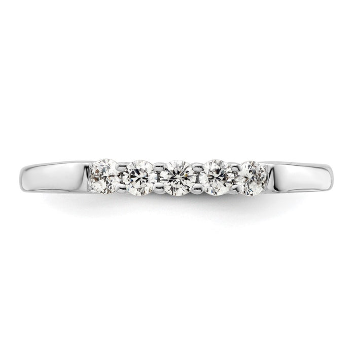 Buy Stylish 14K White Gold Diamond Band - 5-Stone, 1/4 Carat Value-4