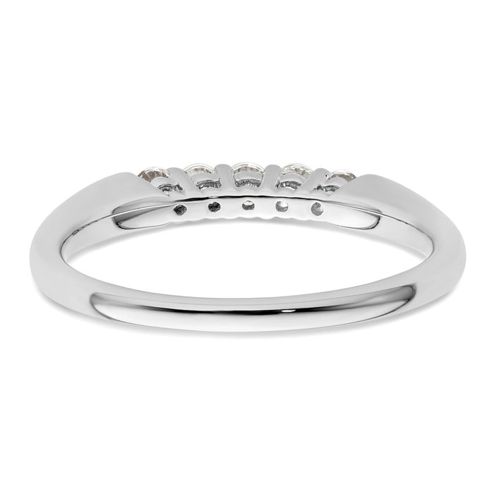 Buy Stylish 14K White Gold Diamond Band - 5-Stone, 1/4 Carat Value-5