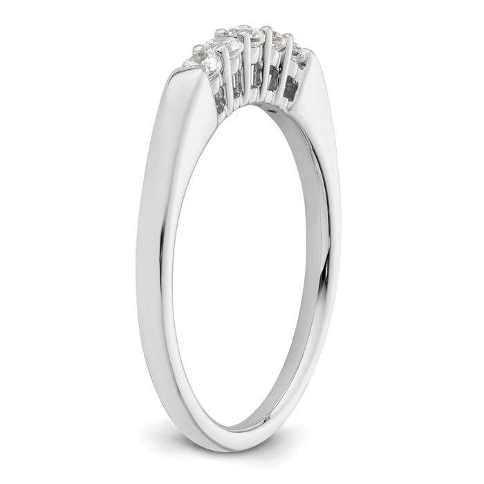 Buy Stylish 14K White Gold Diamond Band - 5-Stone, 1/4 Carat Value-6