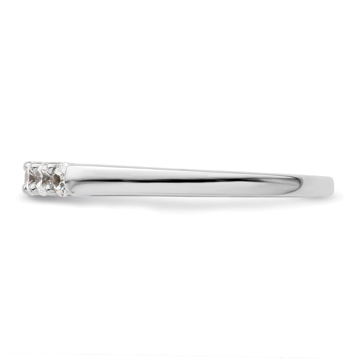 High-Quality 14K White Gold 5-Stone Diamond Band - 1/3 Carat Luxury Value-3