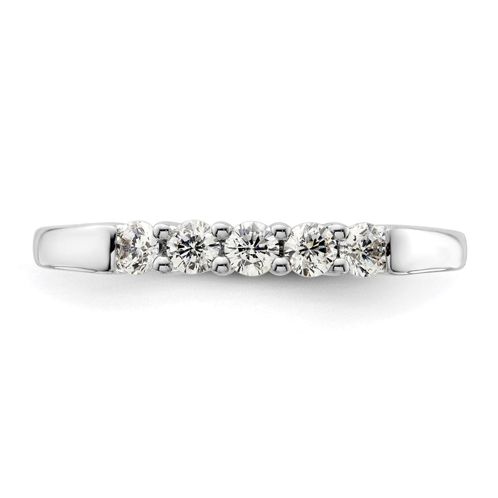 High-Quality 14K White Gold 5-Stone Diamond Band - 1/3 Carat Luxury Value