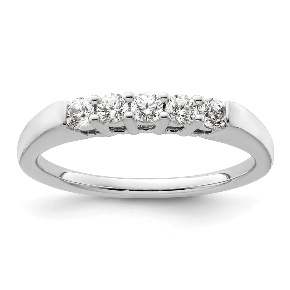 High-Quality 14K White Gold 5-Stone Diamond Band - 1/3 Carat Luxury Value