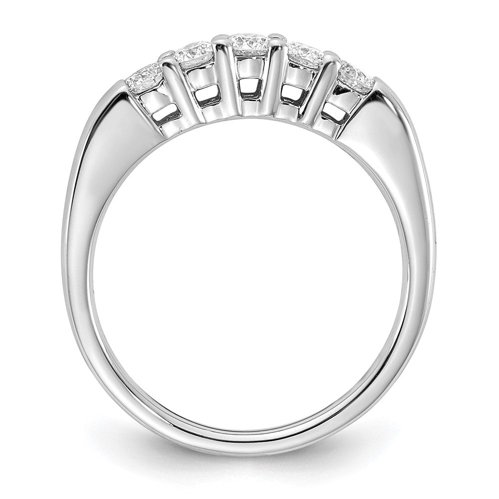 High-Quality 14K White Gold 5-Stone Diamond Band | 1/2 Carat Luxury Style