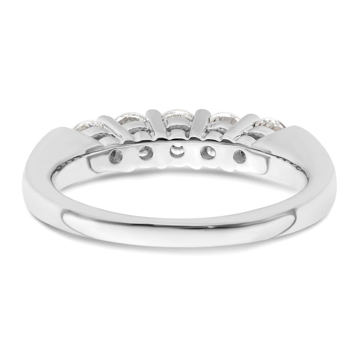 Buy Exclusive 14K White Gold 5-Stone Diamond Band - 3/4 Carat Luxury Value-5