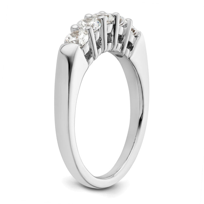 Buy Exclusive 14K White Gold 5-Stone Diamond Band - 3/4 Carat Luxury Value-6