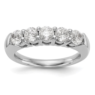 Buy 14K White Gold 5-Stone Round Diamond Band, 1 Carat - Stylish & Affordable