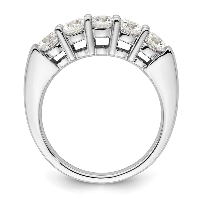 Buy Exclusive 14K White Gold 5-Stone Diamond Band - 1.25 Carats, Stylish Value-2