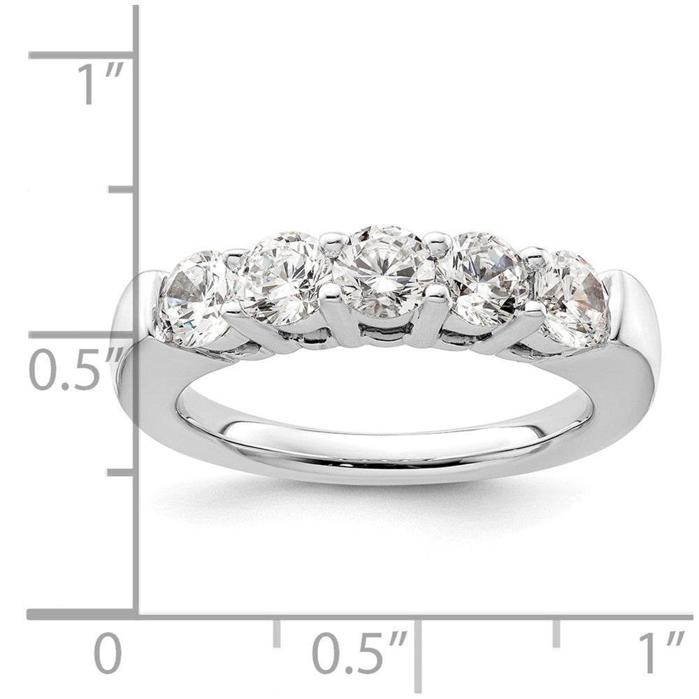 Buy 14K White Gold 5-Stone Diamond Band, 1.5 Carats, Stylish Luxury Design