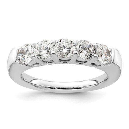 Buy 14K White Gold 5-Stone Diamond Band, 1.5 Carats, Stylish Luxury Design