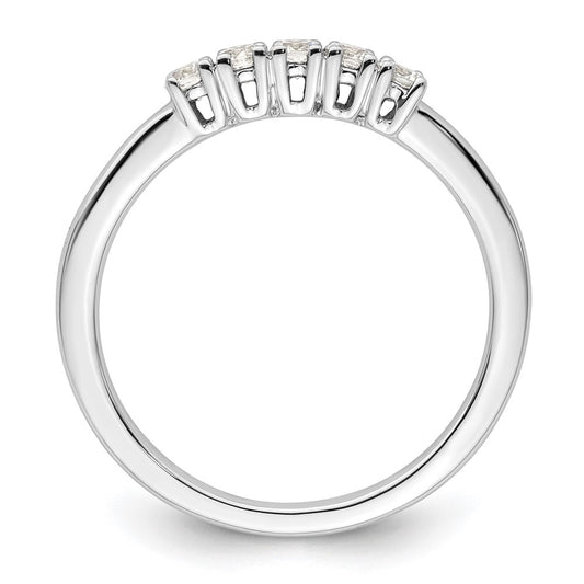 High-Quality 14K White Gold 5-Stone Diamond Band Setting, Stylish & Affordable